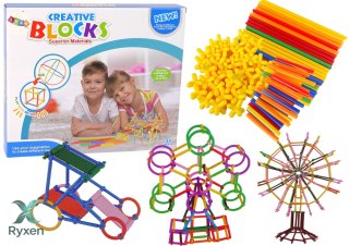 Zestaw Do Budowania Klocki Konstrukcyjne Patyczki Do Układania Słomki LEAN TOYS