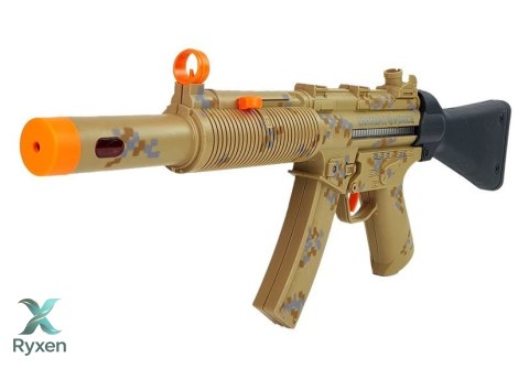 Zestaw Wojskowy Militarny Broń Karabin Pistolet Słuchawki Gwizdek Światła LEAN TOYS