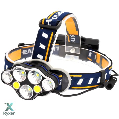 Latarka czołowa 8 led cree cob czołówka mocna wodoodporna akumulatorowa usb RTO