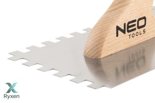 Paca z zębami 380 x 128 mm, ząb 10 x 10 x 10 mm, uchwyt drewniany NEO TOOLS
