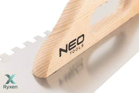 Paca z zębami 380 x 128 mm, ząb 10 x 10 x 10 mm, uchwyt drewniany NEO TOOLS
