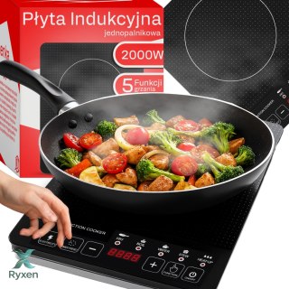 Płyta indukcyjna jeden palnik, elektryczna mobilna 2000w kuchenka 5 funkcji o210-1 RTO