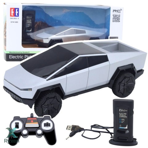 Samochód Zdalnie Sterowany RC Pickup Truck Światła LED Srebrny DOUBLE E