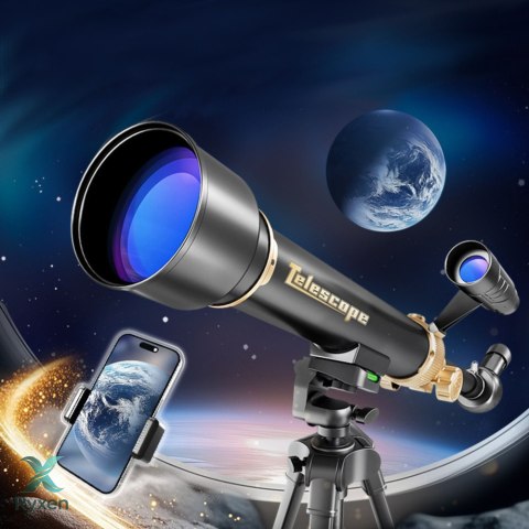 Teleskop Astronomiczny Edukacyjny Aluminiowy Akcesoria Statyw 1.35 M LEAN TOYS
