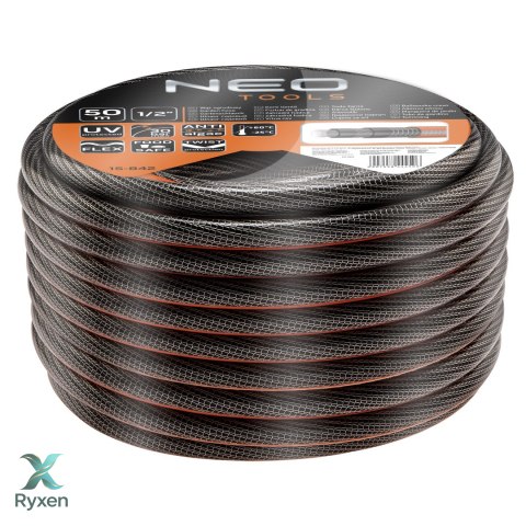 Wąż ogrodowy 1/2" x 50 m, 6-warstwowy NEO PROFESSIONAL NEO TOOLS