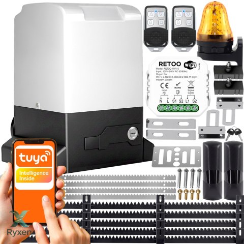 Zestaw do bram przesuwnych force 760 4x pilot 5x listwa lampa wifi RTO