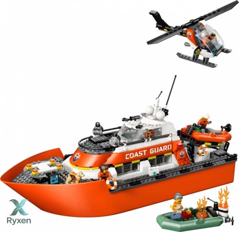 Klocki city 60504 Łódź ratunkowa i helikopter straży przybrzeżnej LEGO