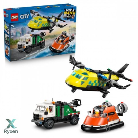 Klocki city 60505 zestaw z samolotem, ciężarówką serwisową i poduszkowcem LEGO