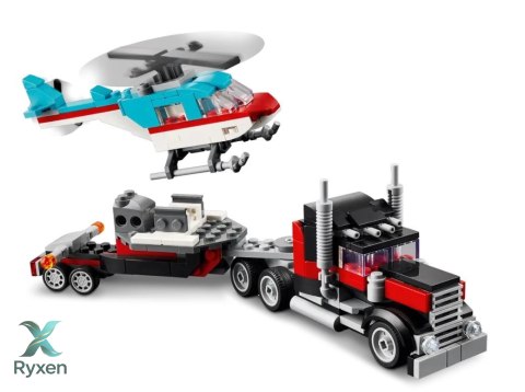 Klocki creator 31146 ciężarówka z platformą i helikopterem LEGO