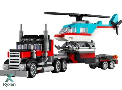 Klocki creator 31146 ciężarówka z platformą i helikopterem LEGO