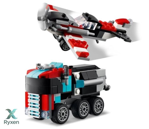 Klocki creator 31146 ciężarówka z platformą i helikopterem LEGO