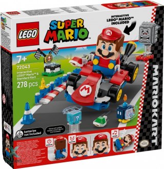 Klocki super mario 72043 mario kart - interaktywna figurka lego mario i standard kart LEGO