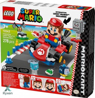 Klocki super mario 72043 mario kart - interaktywna figurka lego mario i standard kart LEGO
