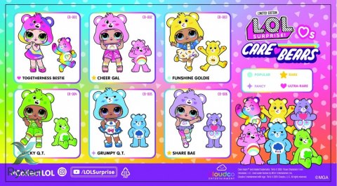 Lalka l.o.l. surprise loves care bears tots mix MGA
