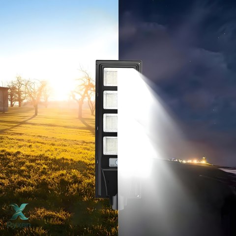 Lampa uliczna led latarnia solarna 360w + pilot - zestaw RTO
