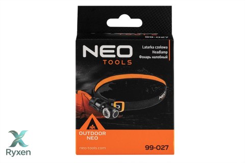 Latarka czołowa akumulatorowa 600 lm USB magnetyczne ładowanie CREE XPG3 LED NEO TOOLS