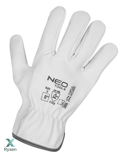 Rękawice robocze, 2121X, skóra kozia, rozmiar 8", CE NEO TOOLS