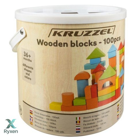 Klocki drewniane- 100szt. Kruzzel 22666 KRUZZEL