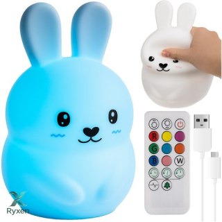 Lampka nocna RGB z pilotem - królik Izoxis 26204 IZOXIS