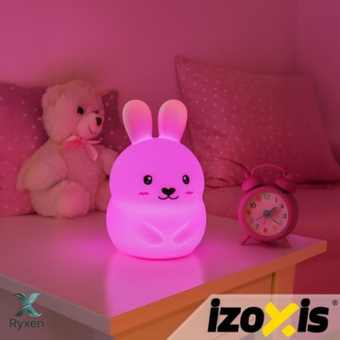 Lampka nocna RGB z pilotem - królik Izoxis 26204 IZOXIS