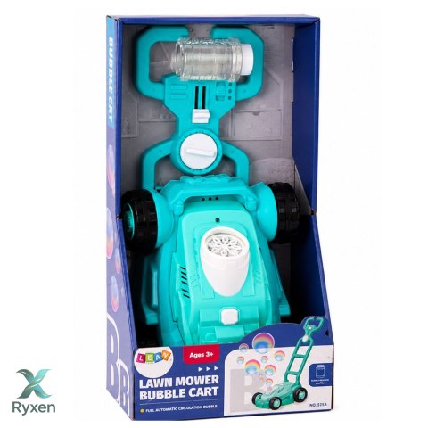 Maszyna Do Baniek Mydlanych Kosiarka Jeździk z Rączką Niebieski LEAN TOYS