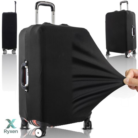 Pokrowiec ochronny na walizkę podróżną etui na bagaż 62x43x27 czarny m - sr315 RTO