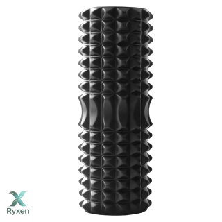 Roller do masażu roler wałek z kolcami fitness crossfit twardy czarny RTO