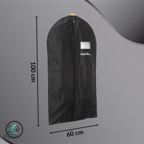 SERCE czarny organizer na płaszcz 60x100cm Kamai Ordinett