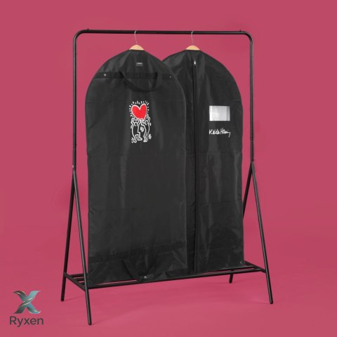 SERCE czarny organizer na płaszcz 60x100cm Kamai Ordinett