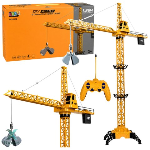 Dźwig Żuraw Budowlany Zdalnie Sterowany RC Przewodowy Obrót 360° 71 cm LEAN TOYS