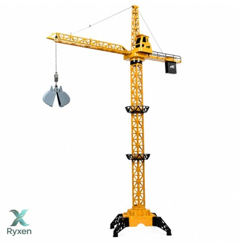 Dźwig Żuraw Budowlany Zdalnie Sterowany RC Przewodowy Obrót 360° 71 cm LEAN TOYS