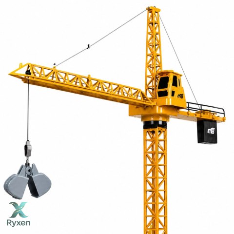 Dźwig Żuraw Budowlany Zdalnie Sterowany RC Przewodowy Obrót 360° 71 cm LEAN TOYS