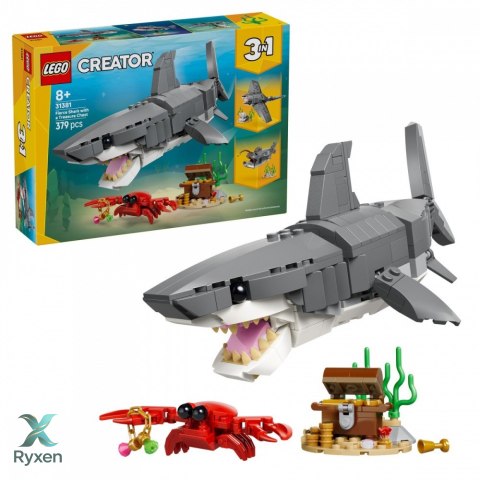 Klocki creator 31381 groźny rekin i skrzynia ze skarbem LEGO