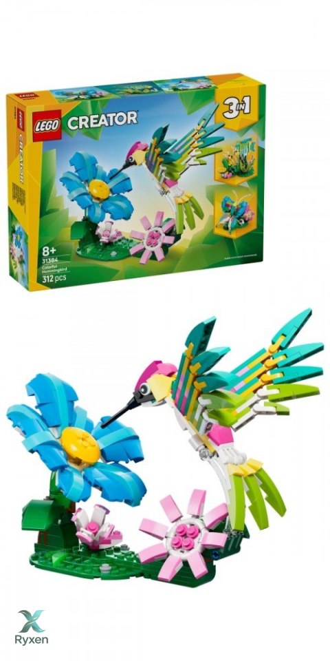 Klocki creator 31384 dzikie zwierzęta: kolorowy koliber LEGO