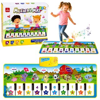 Mata Muzyczna Edukacyjna Pianinko Zwierzątka Dźwięki Instrumentów 100x36 cm LEAN TOYS