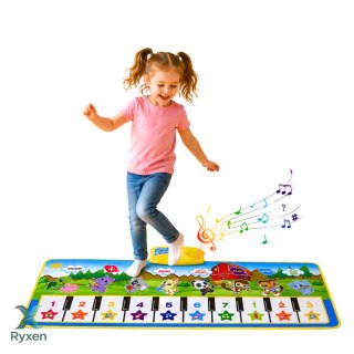 Mata Muzyczna Edukacyjna Pianinko Zwierzątka Dźwięki Instrumentów 100x36 cm LEAN TOYS