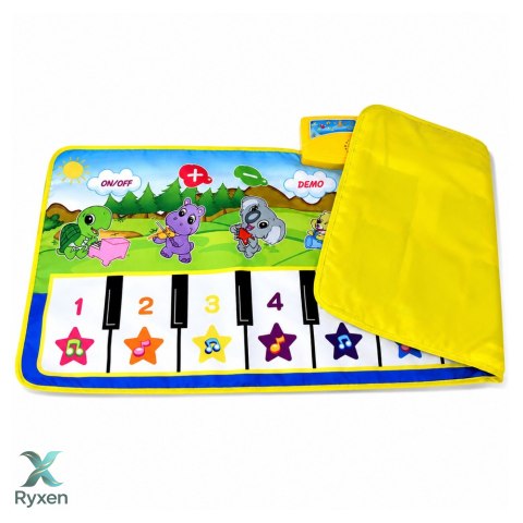 Mata Muzyczna Edukacyjna Pianinko Zwierzątka Dźwięki Instrumentów 100x36 cm LEAN TOYS