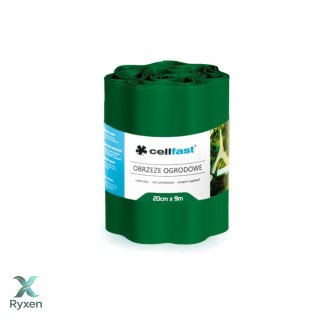 Obrzeże ogrodowe faliste 20cm x 9m Cellfast ciemnozielone CELLFAST