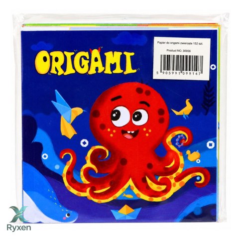 Zestaw Do Origami Papier Kolorowy Książeczka Instruktażowa 100 Arkuszy LEAN