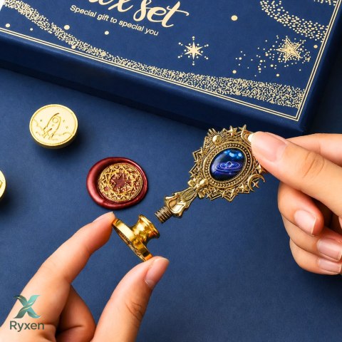 Zestaw Do Pieczęci Woskowych Stempel Wosk Lakowy Do Ozdabiania LEAN TOYS