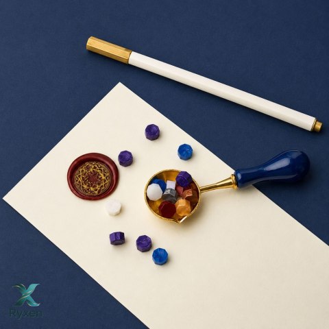 Zestaw Do Pieczęci Woskowych Stempel Wosk Lakowy Do Ozdabiania LEAN TOYS