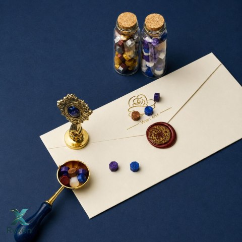 Zestaw Do Pieczęci Woskowych Stempel Wosk Lakowy Do Ozdabiania LEAN TOYS