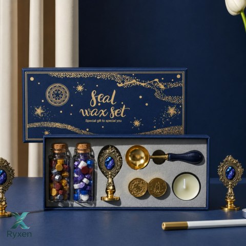 Zestaw Do Pieczęci Woskowych Stempel Wosk Lakowy Do Ozdabiania LEAN TOYS