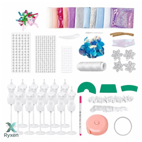Zestaw Do Szycia Sukienek Dla Lalek Mała Projektantka Mody DIY 143 el. LEAN TOYS