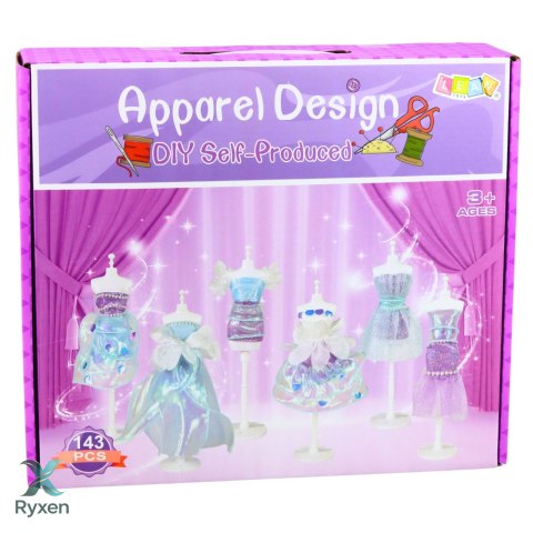 Zestaw Do Szycia Sukienek Dla Lalek Mała Projektantka Mody DIY 143 el. LEAN TOYS