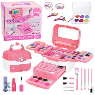 Zestaw Piękności Kuferek Z Kosmetykami Dla Dzieci Jednorożec Różowy 72 el. LEAN TOYS