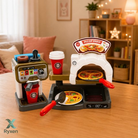 Zestaw Pizzeria Piec Do Pizzy Ekspres do Kawy Akcesoria Sklep LEAN TOYS