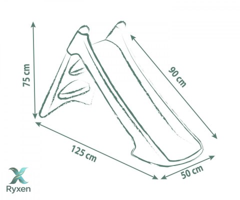 Zjeżdżalnia life xs zielona ślizg 90 cm SMOBY