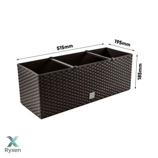 Doniczka z wkładem Rato Case DRTC500 umbra Prosperplast