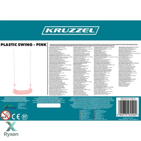 Huśtawka plastikowa - różowa 25445 Inne
